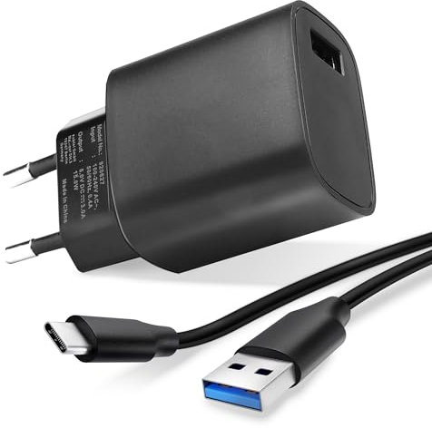 subtel® Cable de Datos USB 1m Compatible con GoPro Hero 5, 6, 7, 8, 9, 10, 11, MAX, MAX 360, Fusion Cable Carga USB C Type C a USB A 2.0 Negro