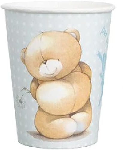 Lot de 10 gobelets en papier 266 cm³ Bleu ciel