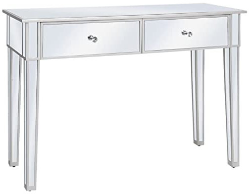vidaXL Konsolentisch Verspiegelt MDF Glas Konsole Beistelltisch Flurtisch