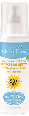 Childs Farm - Kinder LSF 50+ Sonnenmilch Spray Feuchtigkeitsspendende empfindliche Haut 125ml