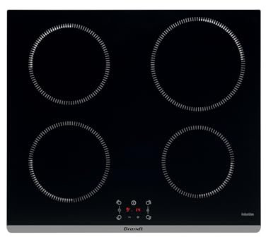 Brandt - BPI6464B - Plaque Induction - Table de Cuisson Encastrable - Noir - 4 Foyers - 7200W - Dimensions Encastrement : 56x49cm - Précision et Performances - Fabriqué en France