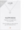 LUUK LIFESTYLE Halskette aus 925er Sterlingsilber mit Kleeblatt Anhänger und HAPPINESS Geschenkkarte, Reise- und Prüfungsglücksbringer, Schmuck und Accessoire für Frauen, Freundin und Verlobte, Silber