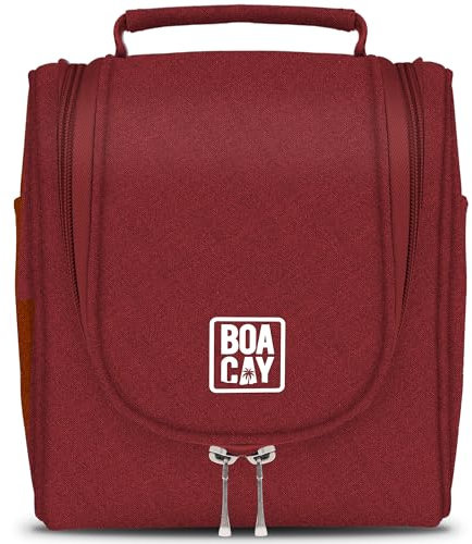 BOACAY Kleine Kulturbeutel für Damen, Herren & Kinder, Kulturtasche mit Henkel, Reise Kosmetiktasche zum Aufhängen, Schminktasche & Waschtasche