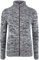 OXMO OXPhenix Damen Strickjacke Grobstrick Cardigan Strickcardigan mit Stehkragen Reißverschluss 100% Baumwolle Regular fit, Größe:S, Farbe:Insignia B (791991)