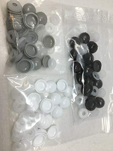 25x Schraubenabdeckung Abdeckkappe ø13 mm mit Rosette Schraubenkopf Torx Schlitz Abdeckung (braun)