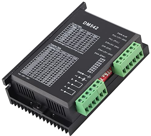 Jenngaoo DM542 Schrittmotortreiber, 2 Phasiger Digitaler Schrittmotor Controller der Serie 57/86 CNC 18-48VDC PEA-k 4.2A