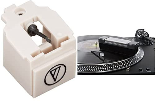Audio-Technica ATN3600L Replacement Stylus for AT3600L Packaged & Acc-Sees APV004 Pro Vinyl Velvet Brush Record Cleaner – Includes Stylus Pick Up Brush - Anti-Static