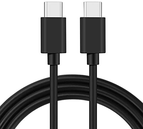 USB C Cable For Samsung Galaxy A13 / A04S / A12 / A03s / A21s / A51 5G / A90 5G Charger (USB C to C 1m) Type C Fast Charging Cable Phone Charger Adapter Data Transfer Lead (Black)