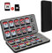 Skycase Games Card Aufbewahrungsbox für Nintendo Switch, Spiele Aufbewahrung mit 24 Spielkartenfächer,Tragbare Schutzhülle für Switch OLED Game Card,Hardcase Hülle,Silikonfutter