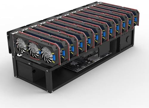 RANY 72.5CM Offener Mining Rig Rahmen Für 8 oder 12 Gpu Crypto Coin Rack ETH NEOX ZANO MEWC RVN 2 Jahre Garantie