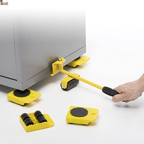 BricoLoco.com Elevador con ruedas para mover muebles pesados. Base giratoria. Elevadores deslizadores muebles, lavadora, secadora. Levantador soporte universal transporte. Elevación hasta 200 kgs. (1)