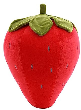 Uposao Jouets De Fraise en Peluche Coussins en Fraise Mignon Doux en Forme De Fruits Oreiller Câlin Enfants De Fruits Farcis en Peluche pour La Maison Chambre Dortoir Décor,25cm