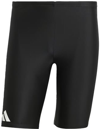 adidas Men's Solid Swim Jammers, Black/White, 42