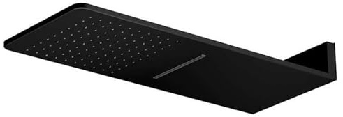 Steinberg Wall Rain Kopfbrause, direkte Wandanschluss, Easy-Clean, Schwallfunktion, 600x250mm, 3905662S, Farbe: Matt Black