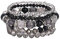 FULU AUTUMN Damen Kristall Perlen Armband Mehrschichtiges Steine Armband Boho Modeschmuck Beste Freundin Geschenke(21-Black)