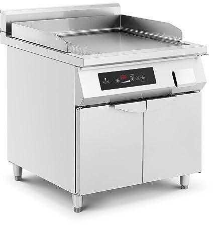 Royal Catering RCIN-700-03 Induktionsgrill 10 000 W glatt 0-180-min-Timer 80-300 °C Stauraum Grillplatte Induktion Grill Induktion