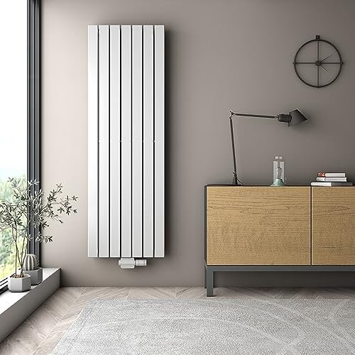 Arog Radiateur de salle de bain plat double épaisseur Blanc Largeur 378 mm Hauteur 1800 mm