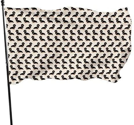Fahnen 90X150cm Wiener Hund Hanging Flag Premium Dekoration Fähnchen Robuste Fahne Für Haus Party Home