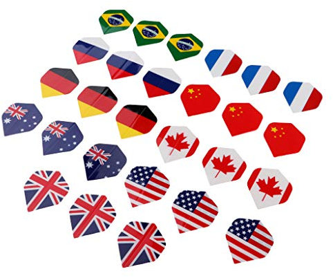 Mealoodiousmusea Assortment Dart Flag Flights Standard Dart Flight Replacement 27 Flags