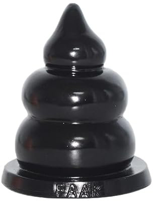 Bad Dragon - Faeces Dildo dicker Analplug realistischer Dildo mit Saugnapf Sexspielzeug unisex vaginal und anal Sextoy Monster Fantasy (Black)