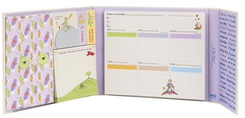 Gruppe Erik Wochenplaner Der Kleine Prinz mit Haftnotizen - Notizzettel Block für To Do Liste Einkaufszettel - Undatierten Wochenplaner Notizblock Block Buch
