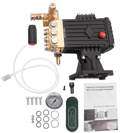 Chynalys 4000PSI Pressure Washer Pump 4GPM Direct Drive Pressure Pump, 3400rpm Pump for Pressure Washer with Pump Head and Pressure Gauge, Petrol Water Pump For 9-15 Hp Engines