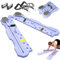 Tablero Reformador Pilates, Pilates Board, Tablero Multifuncional para Abdomen, Tablero Abdominal Plegable con Rebote Automático con Soporte para Codo y Banda de Resistencia