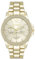Steve Madden Orologio da donna con cinturino in vero cristallo, Champagne/Oro