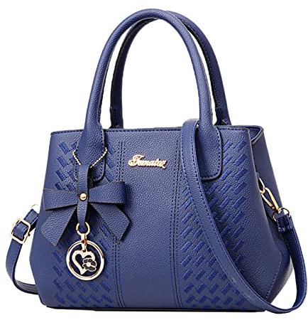 BOTCAM Klassische europäische und amerikanische -Mutter-Handtasche mittleren Alters Aigner Taschen Damen Groß (Blue, One Size)