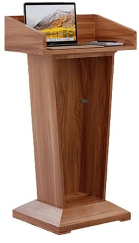 Podium Rednerpult aus Holz mit offenem Stauraum – großer bodenstehender Konferenz-Lehrerständer für Kirche und Veranstaltungen