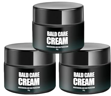 Glatzencreme, Kopfhaut Pflege Creme, Nach der Rasur Pflege, Natürlicher Anti-Shine-Effekt, Bekämpft Hautirritationen und Rasurbrand, Hautcreme Männer, Hat einen Mattierenden Effekt (3PC, 1)