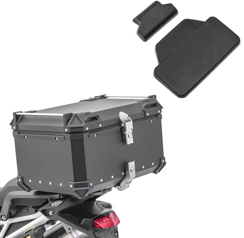 Set Motorrad Aluminium Topcase 85L + Sozius Rückenpolster Bagtecs XB85 Alu Top Case schwarz