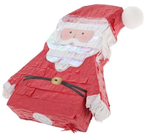 LOORGVEL Weihnachtliche Pinata mit Süßigkeitenfüllung Wetterfestes Outdoor Partyspiel für Weihnachtsfeiern Familien und Freundespiele