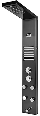 Doccia con controllo touch, Pannello doccia a LED a torre, pannello doccia Set montaggio a parete for accessori da bagno, doccia con getti idromassaggio SPA