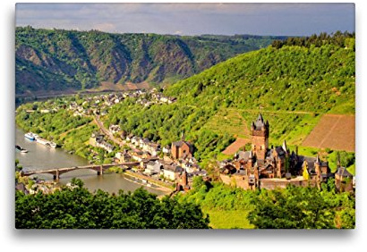 Premium Textil-Leinwand 45 x 30 cm Quer-Format Cochem an der Mosel | Wandbild, HD-Bild auf Keilrahmen, Fertigbild auf hochwertigem Vlies, Leinwanddruck von Arno Klatt