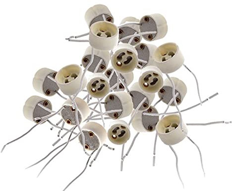 Lot de 50 Douilles Culot GU10 pour Ampoule Halogène ou Led