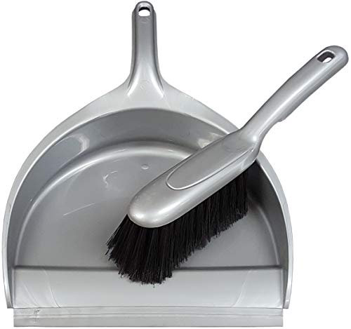 Recogedor y escoba de mano (Gris, 1)