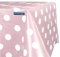 TEXMAXX® Wachstuchtischdecke versch. Größen - 220 x 140 cm/abwaschbare Tischdecke/Wachstischdecke/Wachstuch Tischdecke geeignet als Gartentischdecke - Punkte Muster in Rosa-Weiß