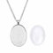 Julie Wang 10 Sätze Oval Lünette Anhänger Kit mit Glas Cabochon und Kette für Schmuckherstellung Halskette Silber 40x30mm