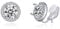 QUKE 8mm Shining Cubic Zirconia Crystal Round Clip On Earrings Non Pierced Jewellery Elegant Stud For Women Girls