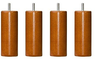 Someo 4 Pieds cylindriques Bois merisier 15 cm