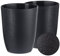 Tymar Blumentopf, 2er-Pack, Orchideentopf, Blumenkübel für Orchidee, Pflanzentopf aus Kunststoff, Moderne, schlanke, Runde Form (Schwarz, ø 16 cm)