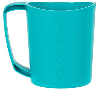 Lifeventure Ellipse Grande tasse en plastique pour camping, voyage et extérieur – Bleu sarcelle