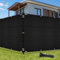 UIRWAY Brise vue Vert Jardin Cloture 1,8m x 10m, Brise-vue Occultant, Rouleau Brise vue 170g/m² HDPE Toile Traité Anti-UV Avec Fixation Liens pour Clôtures Jardin, Terrasse, Balcon（Noir）