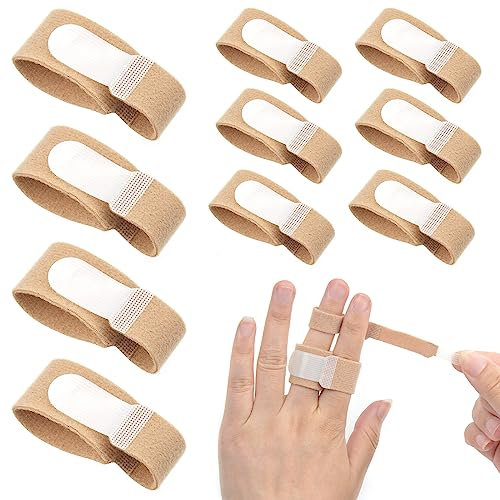 Fingerschienen, medizinisch zugelassen, Fingerbandagen für Schlägelfinger, gekräuselte Finger, gebrochene Finger, Fingerbandagen für Arthrose, Fingergelenk, 10 Stück
