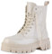 VAN HILL Damen Plateau Boots Blockabsatz Lack Trendy Schuhe 213241 Beige Beige Lack 38