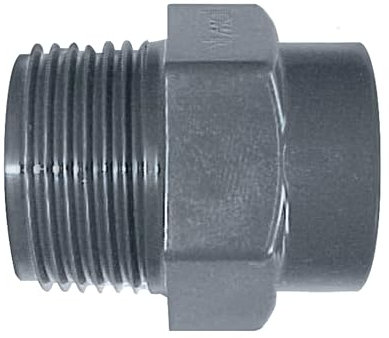 Jardibric - Mamelon PVC M/F - Raccords PVC à Visser - PN10 - Raccordements Arrosage Enterré (M 33x42 - F 26x34)