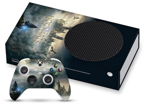Head Case Designs Offizielle Hogwarts Legacy Wichtige Kunst Grafiken Vinyl Haut Gaming Aufkleber Abziehbild Abdeckung kompatibel mit Xbox Series S Console and Controller Bundle