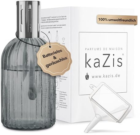 KAZIS® I Katalytische Duft-Lampe I Glas I XXL I 400 ml (Grau)