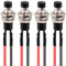 RUNCCI-YUN 4pcs 7mm Vorverkabelt Mini Selbsthemmender Druckschalter,ON/OFF 2Pin Runde drucktaster für Auto Boot Arduino DIY AC 250V/1.5A 125V/3A mini taster(Schwarz)